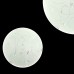 Πλαφονιέρα δίφωτη στρογγυλή Ø30 από λευκό γυαλί διακοσμημένο με κρύσταλλα και διάφανες γραμμές και μεταλλικά στηρίγματα σε χρώμιο | Aca | AD998051